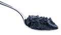 Black Caviar on a Spoon against white Royalty Free Stock Photo