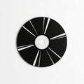 Black CD or DVD Disc with Abstract White Lines on White Background optical media Royalty Free Stock Photo