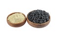 Black ceci neri chickpeas are very healthy to be consumed with their high fiber content. Heap of black Ceci neri chickpeas, black