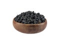 Black ceci neri chickpeas are very healthy to be consumed with their high fiber content. Heap of black Ceci neri chickpeas, black