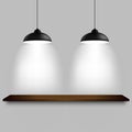 Black ceiling lamps with shelf template