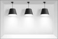 Black ceiling lamps. Vector Royalty Free Stock Photo
