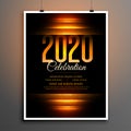 Black 2020 celebration flyer template design