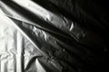 black cellophane bag close-up background texture of plastic Royalty Free Stock Photo