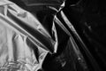 black cellophane bag close-up background texture of plastic Royalty Free Stock Photo