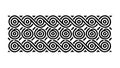Black Celtic Interlace Pattern Border, vector design Generative AI Royalty Free Stock Photo