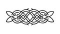 Black Celtic Knot Ornamental Border Element, vector design Generative AI Royalty Free Stock Photo