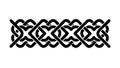 Black Celtic Knot Seamless Border Vector, vector design Generative AI Royalty Free Stock Photo