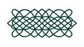 Black Celtic Knotwork Seamless Border, vector design Generative AI Royalty Free Stock Photo