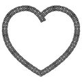 Black Celtic style knotted heart with eternity knot pattern inspired by Irish St Patrick`s Day and Irish and Scottish carving art