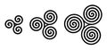 Black Celtic triskelion spirals over white Royalty Free Stock Photo