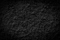 Black cement wall with ragged and dirty surface texture. The old and broken rough dark concrete wall background Royalty Free Stock Photo