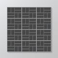 Black ceramic pattern. Seamless stone surface. Rectangle paver tile. Brick metro background. Subway wall Royalty Free Stock Photo