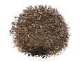 Black Ceylon tea isolated on white background. Photography of tea