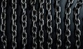 Black Chains Hanging From Wall Royalty Free Stock Photo