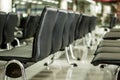 Black chair row. Royalty Free Stock Photo