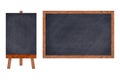Black chalkboard collection in wooden frame.