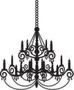 Black chandelier