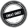 Black CHEAT SHEET distressed rubber stamp with grunge texture. Royalty Free Stock Photo