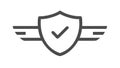 Black Checkmark Shield Icon for Verified Security, vector design Generative AI Royalty Free Stock Photo