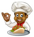 Black Chef Holding Kebab