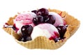 Black Cherry Ice Cream in Waffle Bowl