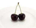 Black cherry on a plate