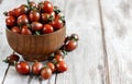 Black cherry tomato background Royalty Free Stock Photo
