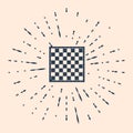 Black Chess board icon isolated on beige background. Ancient Intellectual board game. Abstract circle random dots Royalty Free Stock Photo