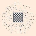 Black Chess board icon isolated on beige background. Ancient Intellectual board game. Abstract circle random dots