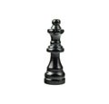 Black Chess Figure on White - Queen Royalty Free Stock Photo