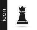 Black Chess icon isolated on white background. Business strategy. Game, management, finance. Vector Royalty Free Stock Photo