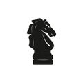 Black Chess Knight Horse silhouette logo design Royalty Free Stock Photo