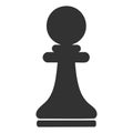 Black chess pawn icon representing strategy and decision-making. Royalty Free Stock Photo