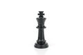 Black chess piece king isolated on white background. The concept of board games, logic, training for the brain Royalty Free Stock Photo