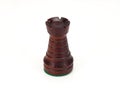Chess piece rook isolated on white background Royalty Free Stock Photo