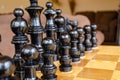 Black chess pieces ready lets play