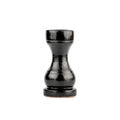 Black chess Rook piece, isolated on white background. Sport. Chess. Design Royalty Free Stock Photo