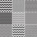 Black Chevron seamless patterns Royalty Free Stock Photo