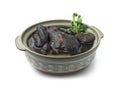 Black Chicken Soup with Chinese Herbs Royalty Free Stock Photo