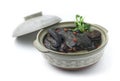 Black Chicken Soup with Chinese Herbs Royalty Free Stock Photo