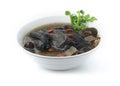 Black Chicken Soup with Chinese Herbs Royalty Free Stock Photo