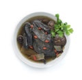 Black Chicken Soup with Chinese Herbs Royalty Free Stock Photo