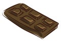 Black chocolate bar, illustration, vector Royalty Free Stock Photo