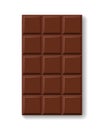 Black chocolate bar unwrapped vector