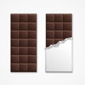 Black Chocolate Package Bar Blank. Vector