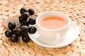 Black chokeberry tea Royalty Free Stock Photo
