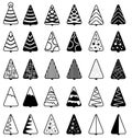 Christmas Tree Icon set Royalty Free Stock Photo