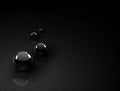 Black chrome balls background