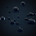 Black chrome balls background